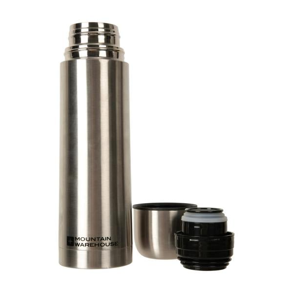 Mountain Warehouse Logo Stainless Steel 500ml Flask - Silver - 