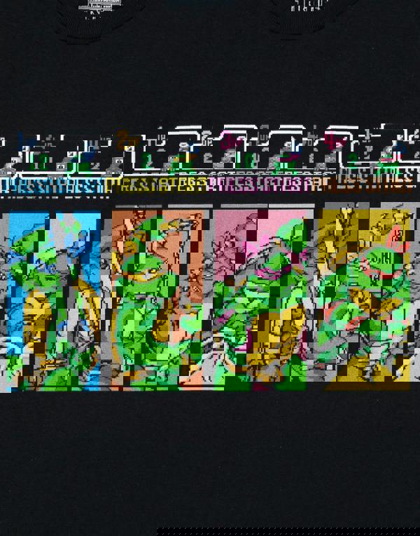 Teenage Mutant Ninja Turtles Mens Black Press Start Short Sleeved T-Shirt