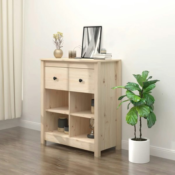 Berkfield Sideboard 70x35x80 cm Solid Wood Pine
