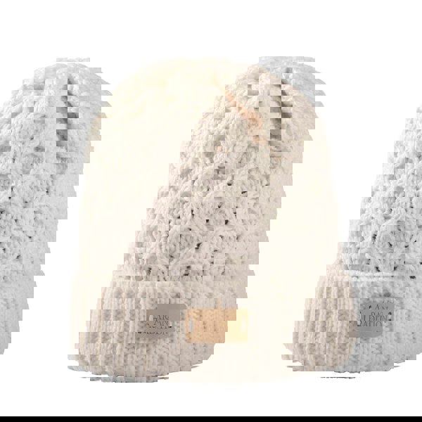 Aran Cable Knit Beanie Hat Aran Cable Knit Beanie Hat | Traditional Honeycomb Design