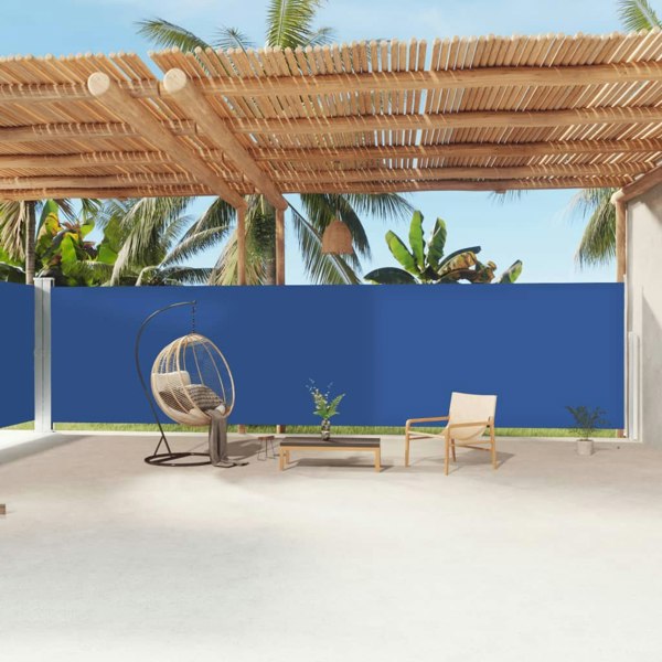 Berkfield Retractable Side Awning Blue 200x1200 cm