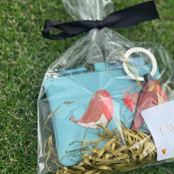 Mala Leather Robin Coin Purse & Keyring Gift Set
