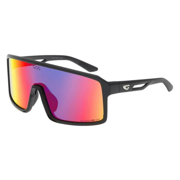 GOG Eyewear Unisex Polarised UV400 Cycling Running Sunglasses with Mirror Hydrophobic Lens - One Size - Matt Metallic Navy Blue