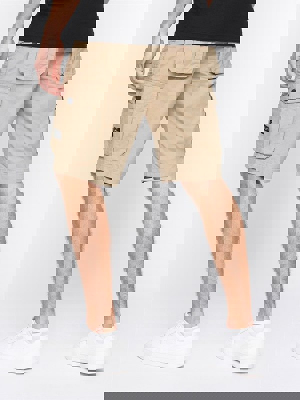 Crosshatch Kyron Cargo Shorts Stone