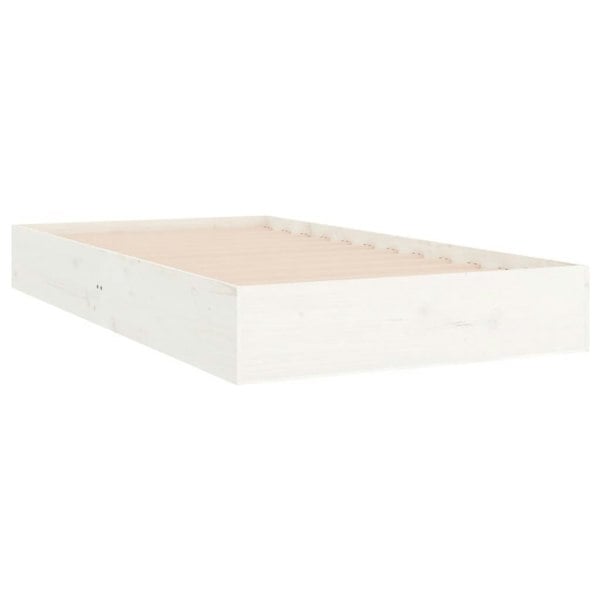 Berkfield Bed Frame White Solid Wood 90x200 cm