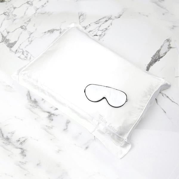 White Lotus Beauty 100% Mulberry Silk Pillowcase and Eye Mask Set Cruelty Free