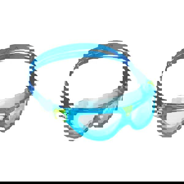 Blue and green Aqua Sphere Seal Kid 2 goggles for kids