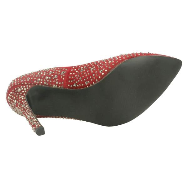 Anne Michelle Ladies Anne Michelle Diamante Court Shoes
