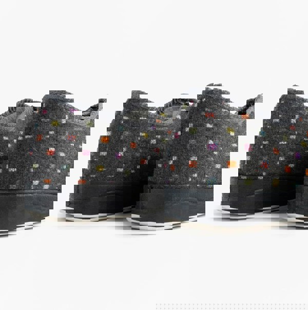 Padders CAMILLA Womens Touch Fasten Polka Dot Slippers Grey/Multi