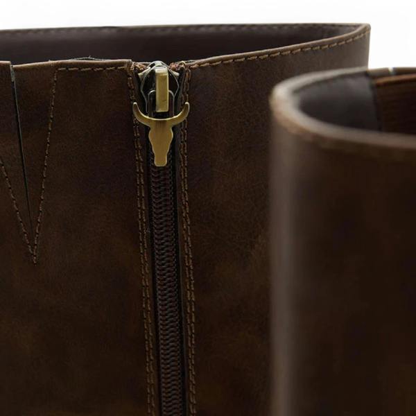 Windsorsmuth Niche - Women's Oak Brown Faux Leather Knee-High Boots