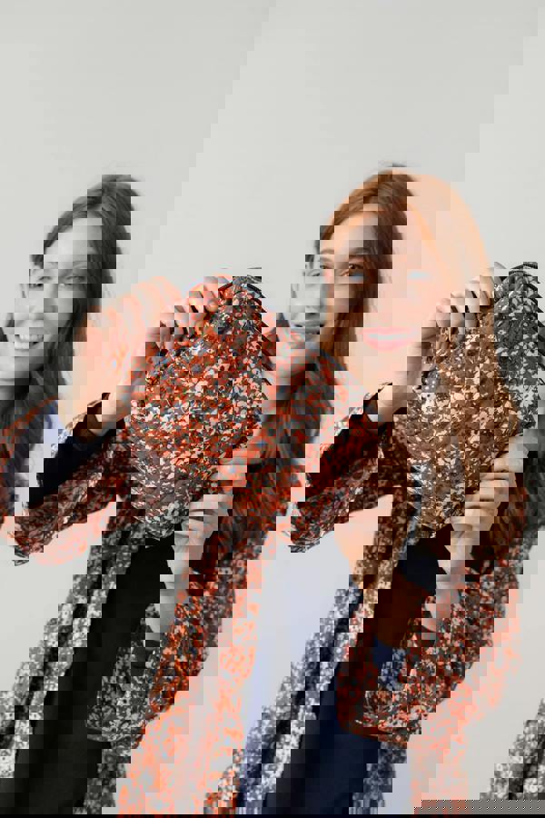 Lily & Me Connie Print Cosmetics Bag Ginger