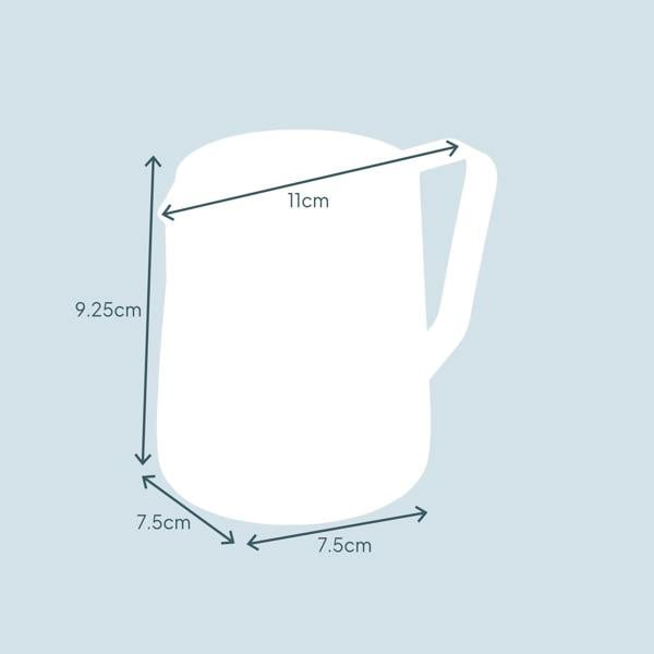Cooks Professional Stainless Steel 350ml Milk Steaming Jug | Black | Latte Art Pen Included