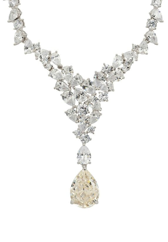 Latelita Lydia Statement Necklace Moissanite Silver