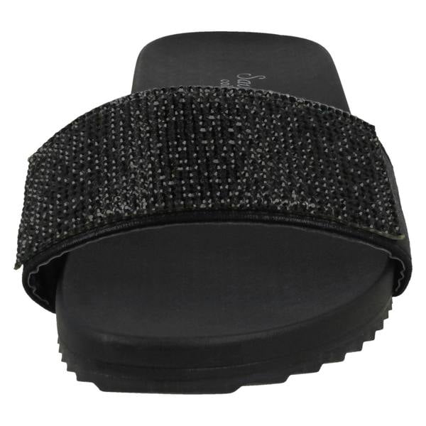Savannah Ladies Savannah Flat Diamante Vamp Mules