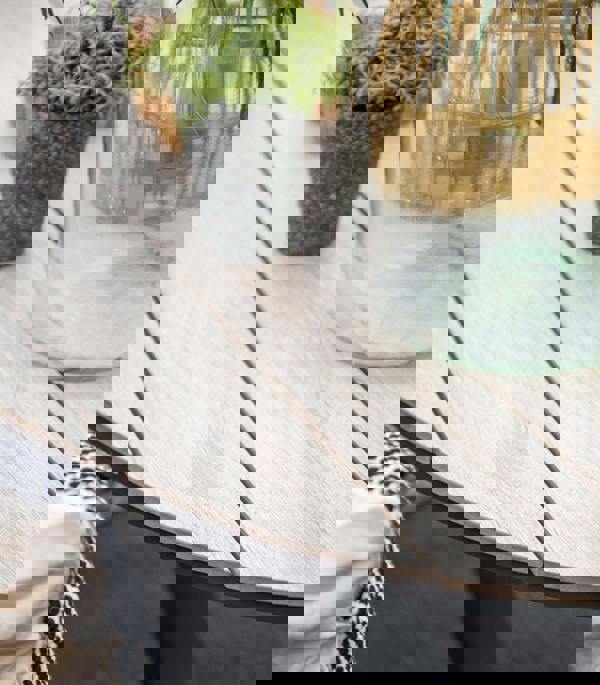 Garden Impressions Edison Natural - Four Seater Round Dining Suite with Barcelona Chairs