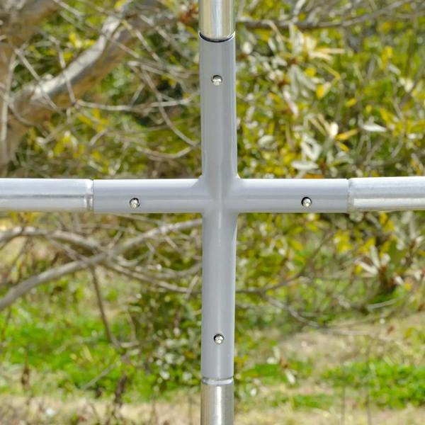 Galvanized steel frame cross joint with bolts for chicken coop structure