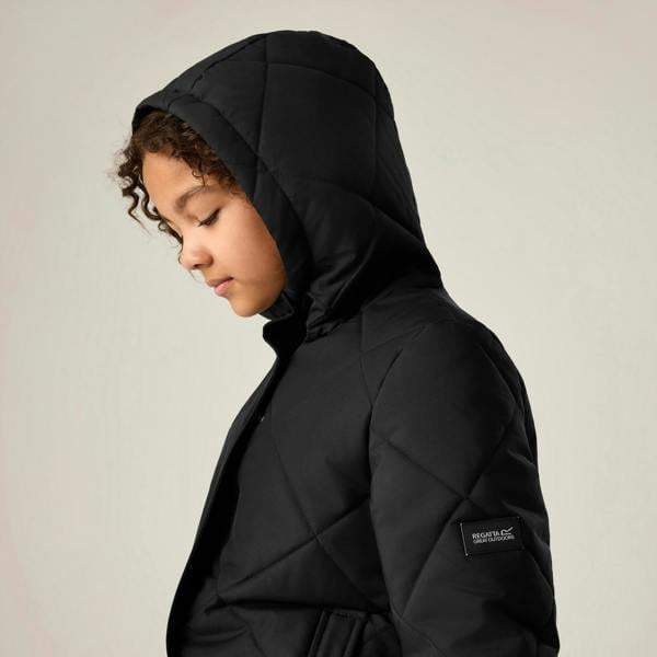 Regatta Childrens/Kids Elryse Quilted Padded Jacket - Black - 