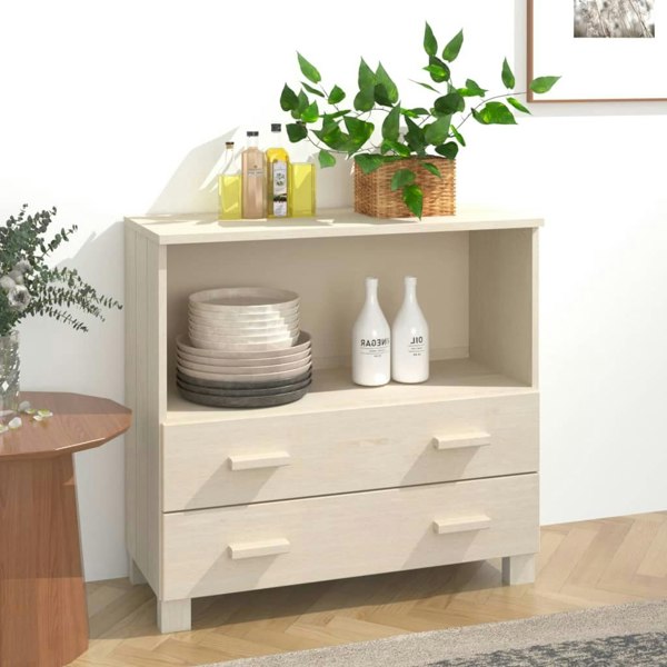 Berkfield Sideboard HAMAR Honey Brown 85x35x80 cm Solid Wood Pine