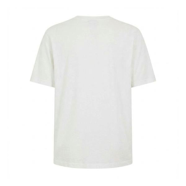 Maison Kitsuné Mens Embroidered Logo Cotton T-Shirt - White - 