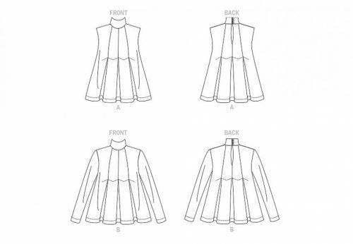 Vogue Sewing Pattern 1909, Tops for Women, A (S-M-L-XL-XXL) - Intermediate
