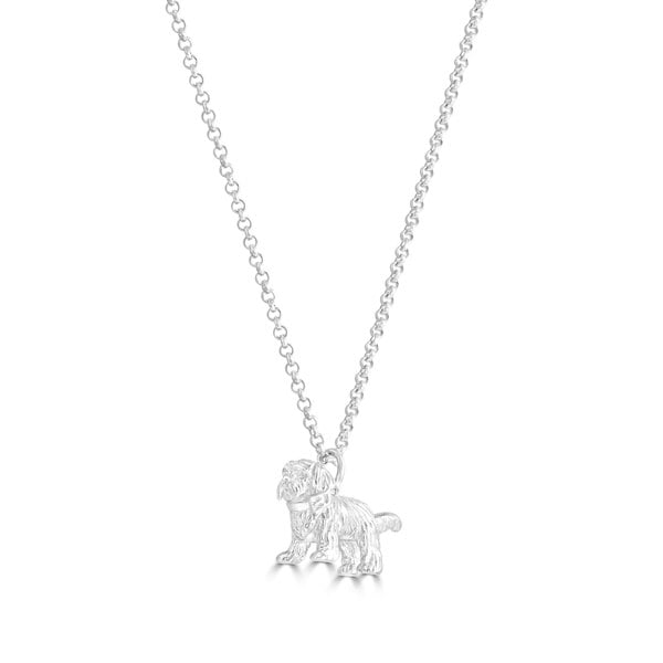 Shih Tzu Silver Necklace - Personalised - MYLEE London
