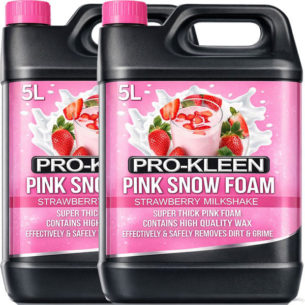 ProKleen Pro-Kleen 10L Strawberry Milkshake PINK Snow Foam with Wax Super Thick & Non-Caustic Foam