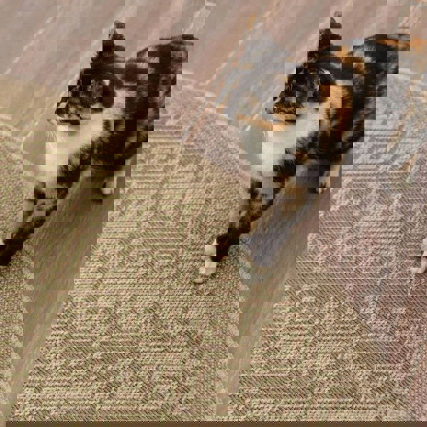 Nature Outdoor Green Rug durable, weather-resistant, Jute-Look design.