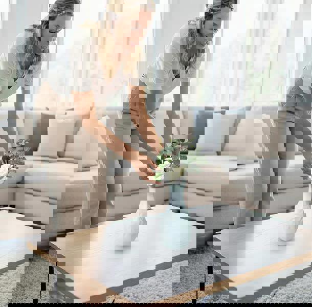 Anyhouz ANYDECO Flower Vase Light Green Small Wave Lines Pattern Nordic Pot Home Decor