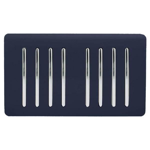 Trendi Switch 8 Gang 1 or 2 Way Light Switch in Navy Blue