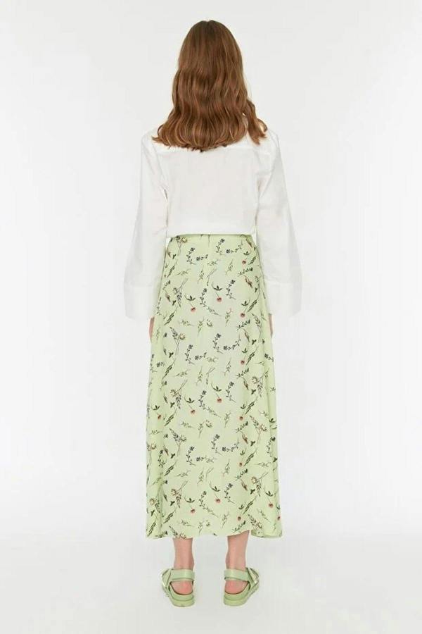 WOVCOR Patterned Bell-Shaped Skirt