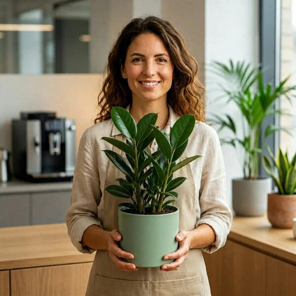 Ficus Robusta Rubber Plant – Elegant Glossy Green Foliage Indoor Houseplant