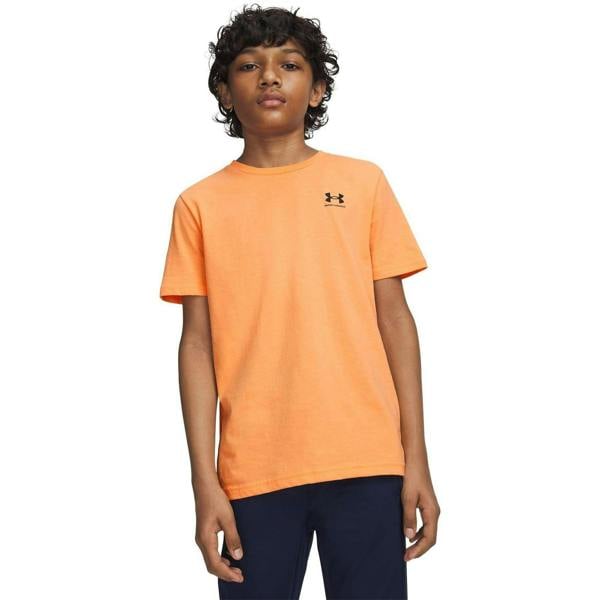 Under Armour Boys Logo Short-Sleeved T-Shirt - Orange/Black - 