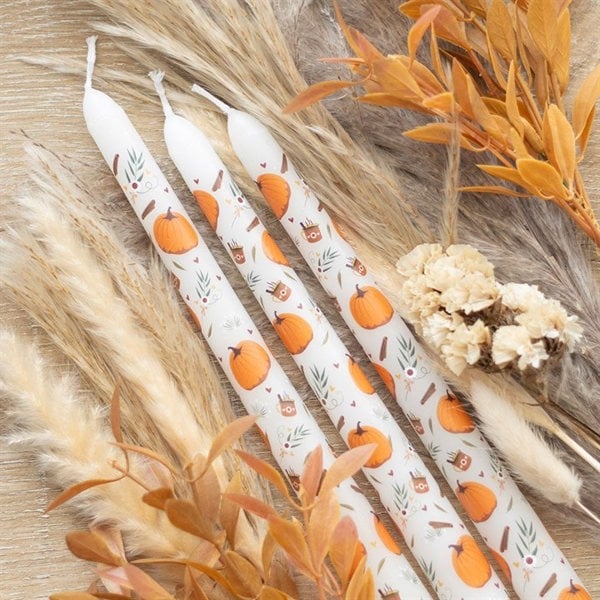 Serano Set of 3 Pumpkin Taper Candles