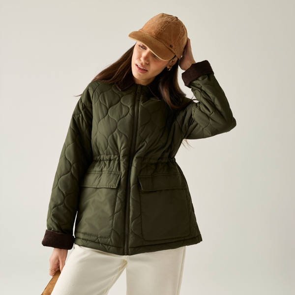 Regatta Womens Amira Quilted Padded Jacket - Dark Khaki