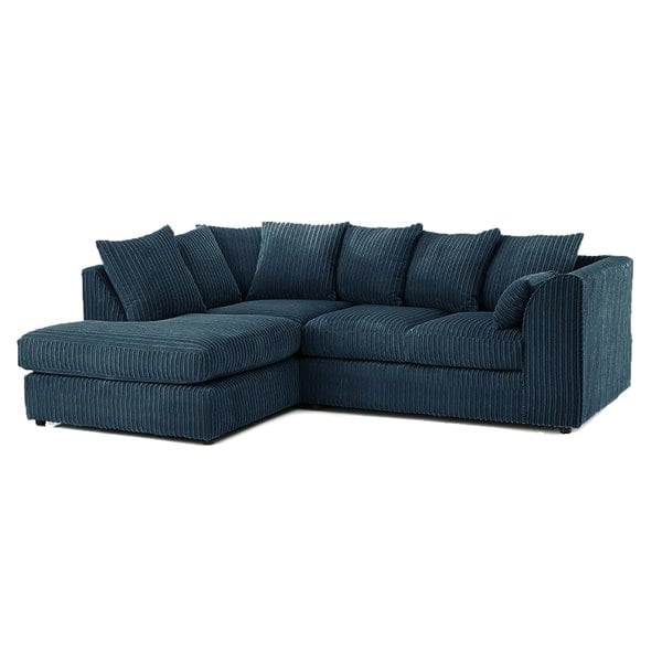 Furnishings For Less Luxor Cord Fabric 4 Seater Corner Sofa Scatter Back