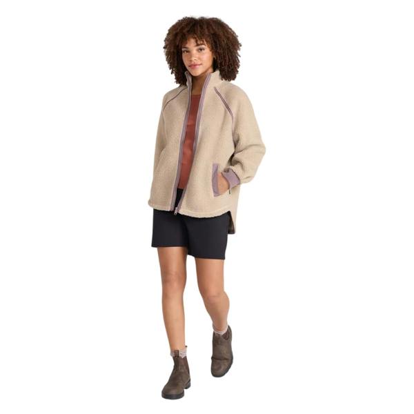 Animal Womens/Ladies Bonnie Borg Trim Fleece Jacket - Dark Beige - 