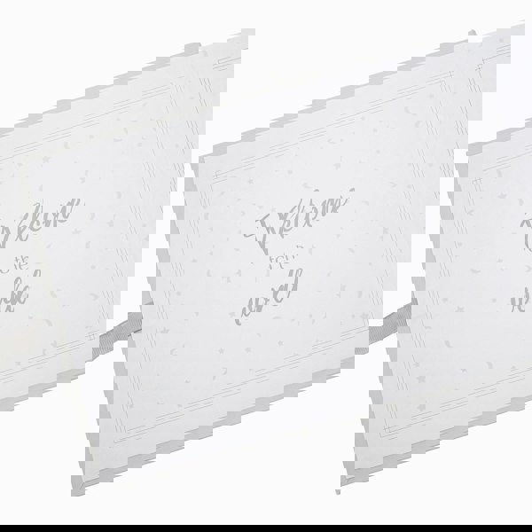 Baby Keepsake Guest Book with Silver Plated Rattle Pram and Booties Image 4