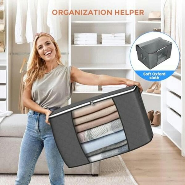 Havendro 6 Pack Storage Bags Zipped for Clothes, Bedding Moving Box