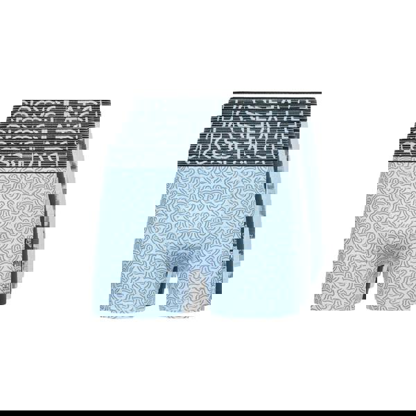 Crosshatch Mens Buzzard Boxer Shorts (Pack of 5) - Navy/Blue/Grey - 