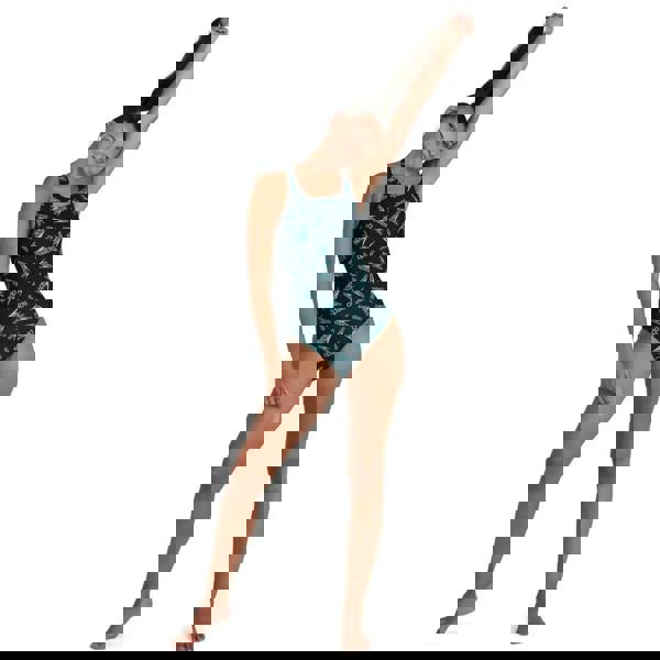 Speedo Boom Logo Allover Medalist blue dragonfly one-piece swimsuit