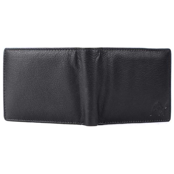 WILDBUFF Mens Black Leather Wallet ? Timeless Everyday Wallet, Gift Ready