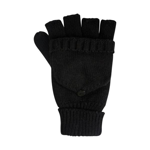 Mountain Warehouse Womens/Ladies Fingerless Knitted Mittens - Black - 