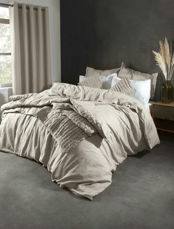 Lazy Linen Pillowcase - Beige