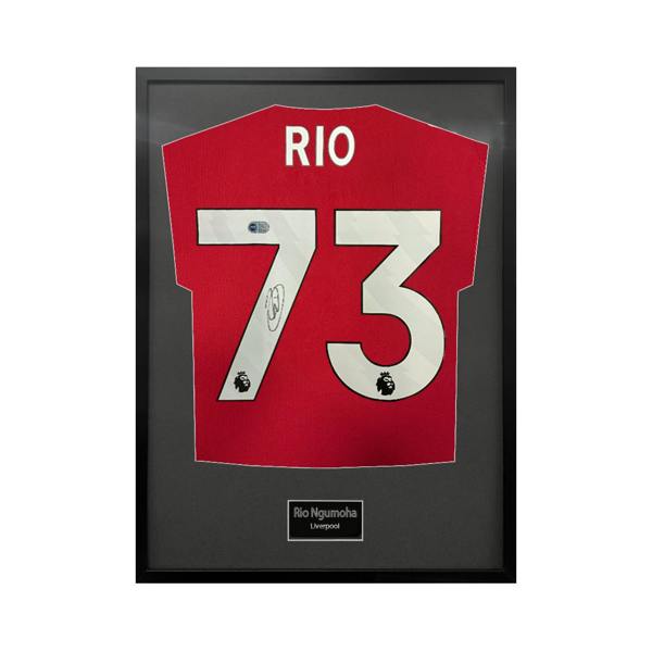 Rio Ngumoha Signed Liverpool Shirt Standard Frame (ACG Cert)