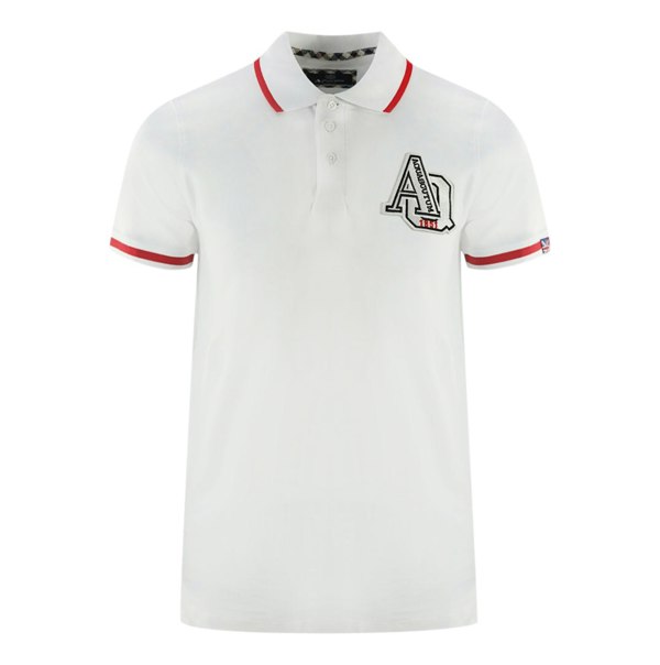 Aquascutum AQ 1851 Embroidered Tipped Polo Shirt - White