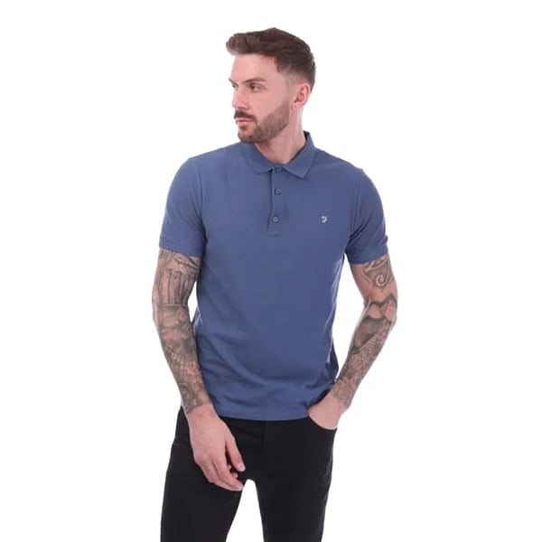 Farah Unisex Adult Hudson Polo Shirt - Blue