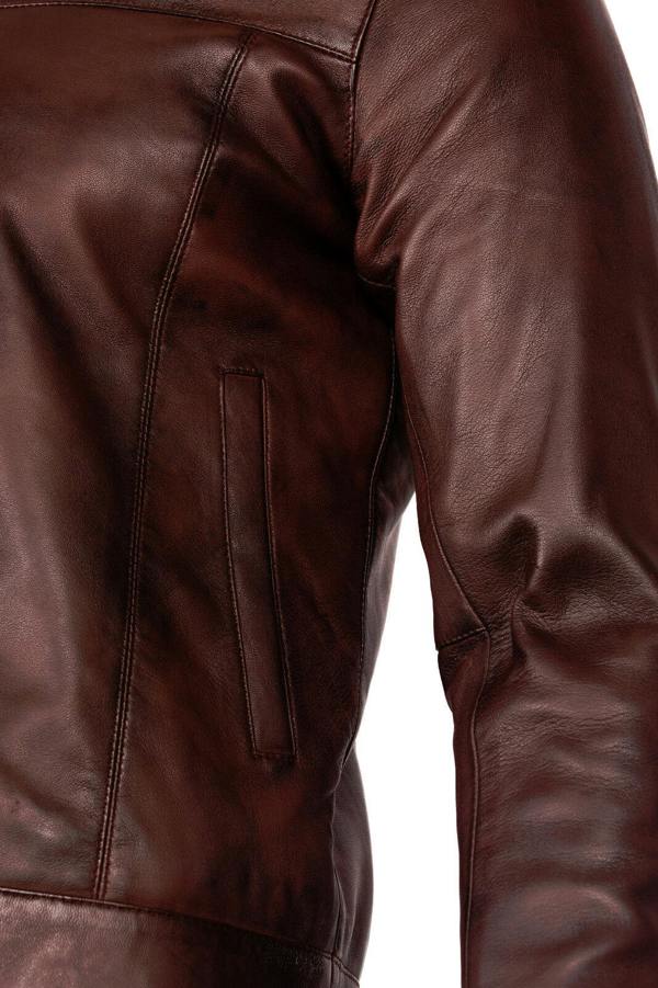 Infinity Leather Mens Retro Classic Nappa Leather Biker Jacket