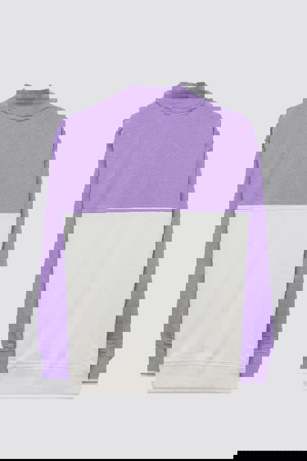 ENORSIA Colour Block LS High Neck Sweatshirt