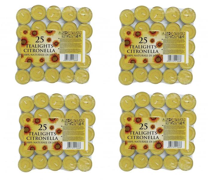 Price's Candles Citronella Tealights Pack of 100 (4 Pack)