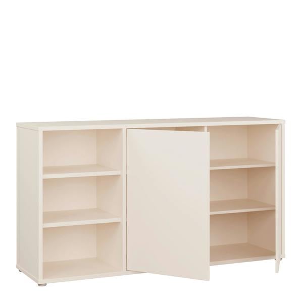 Furniture To Go Alice Springs Sideboard with Open Shelving & Push-to-Open Doors in Sand
